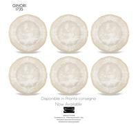 Richard Ginori Oriente Italiano Meringa Set 6 Piatti Piani cm 26,5 in 10.43