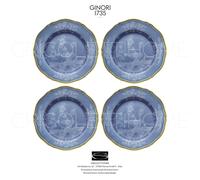 Richard Ginori Oriente Italiano Pervinca Set 4 Piatti Piani cm 26,5 - in 10.43