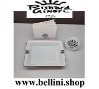 RICHARD GINORI Posacenere in Porcellana Bianca bordo Platino