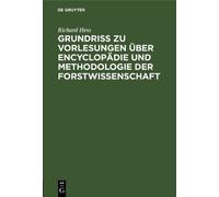 Richard Hess Grundriß Zu Vorlesungen über Encyclopädie Und Me (Copertina rigida)