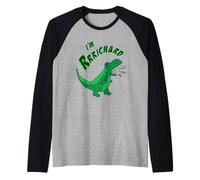 Richard I'm Rrrichard Simpatico T-Rex Dino Roar Nome per Bambini Maglia con Maniche Raglan