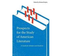 Richard Kopley Prospects for the Study of American Literature (Copertina rigida)