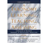 Richard Mayer James Raths Lorin W. Taxonomy for Learning, T (Copertina rigida)