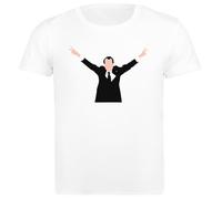 Richard Nixon T-Shirt da Uomo in Cotone Bianco Base Basic Cotton White Men's T-Shirt