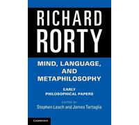 Richard Rorty Mind, Language, and Metaphilosophy (Tascabile)
