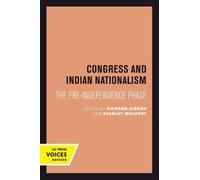 Richard Sisson Congress and Indian Nationalism (Tascabile)