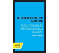 Richard Sisson The Congress Party in Rajasthan (Tascabile)