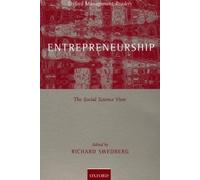 Richard Swedberg Entrepreneurship (Tascabile) Oxford Management Readers