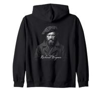 Richard Wagner Musica Classica Opera Compositore Ritratto Felpa con Cappuccio