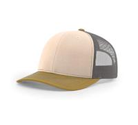 Richardson 112 - Cappello da camionista regolabile di alta qualità, cappello con visiera Richardson a sei pannelli, Visone beige, antracite, ambra oro, taglia unica
