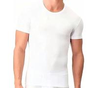 RICHBELL Set 3 Magliette Intimo Uomo Mezza Manica Giricollo in Puro Cotone,Colore Bianco,Prodotto Italiano 100%.