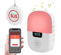 Richday Wireless Sistema di Chiamata di Emergenza Smart Wireless per Anziani, Impermeabile SOS Allarme Campanello di Chiamata di Emergenza,per Anziani Bambini Gravida （1 Ricevitore+1 Pulsante）