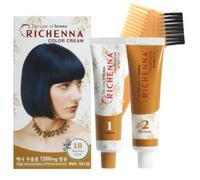 RICHENNA Color Cream tintura per capelli con hennè #1B blu nero x 2ea Easy Se...