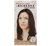 RICHENNA Color Cream tintura per capelli con henné #1N Natural Black Korean C...