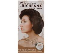 RICHENNA Color Cream tintura per capelli con henné #3N marrone scuro cosmetic...