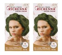 RICHENNA Color Cream tintura per capelli con henné #7K marrone kaki x 2ea K-B...