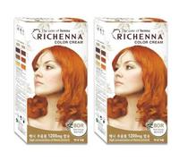 RICHENNA Color Cream Tintura per Capelli con Hennè #8OR Soft Orange Easy Self...