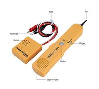 Richer-R Cable Tester Wire Tracker, ASHATA Portatile RJ11 Network Cable Tester Wire Tracker Set, Cable Finder Cable Tracker Ethernet LAN Tester di Rete Giallo