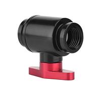 Richer-R G1/4" Raccordo valvola a sfera cromata, valvola in alluminio per di raffreddamento (rosso)