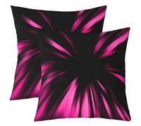 richhome Federa per cuscino con motivo astratto ombre, 40 x 40 cm, 1 pezzo, a righe rosse, per ragazzi, uomini, adulti, adolescenti, lussuose, semplici, moderne, geometriche, decorazione per la casa