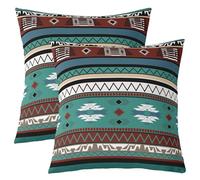 richhome Set di 1 federa per cuscino bohémien, 40 x 40 cm, per bambini, nativi aztechi del sud-ovest, per ragazzi, ragazze, adolescenti, nativi americani del sud-ovest, colore: foglia di tè scuro