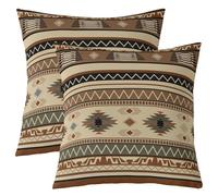 richhome Set di 1 federa per cuscino bohémien, 45 x 45 cm, per bambini, nativi aztechi del sud-ovest, per ragazzi, ragazze, adolescenti, nativi americani del sud-ovest, colore: marrone