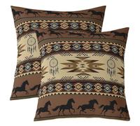 richhome Set di 1 federa per cuscino bohémien, 50 x 50 cm, per bambini, nativi aztechi del sud-ovest, per ragazzi, ragazze, adolescenti, nativi americani del sud-ovest, colore: marrone