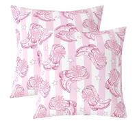 richhome Set di 1 federa per cuscino per divano, letto, divano, cowboy occidentale, per bambini, ragazzi e ragazze, con stivali da cowgirl, 60 x 60 cm