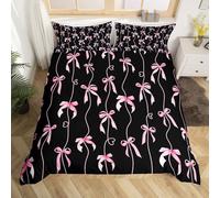 richhome Set di biancheria da letto per ragazze e ragazzi e bambini king size carino papillon copripiumino decorazione per la camera da letto Bowknot Girly Dreamy Princess Heart Love copripiumino