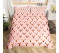 richhome Set di biancheria da letto super king size con teschio di toro arancione, per ragazzi e ragazze, ultra morbido, stile occidentale, azteco, mucca, tribale, fattoria, esotico, vintage