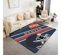 richhome Tappeto da salotto con calcio americano, 150 x 200 cm, per bambini, motivo: città di calcio Denver, tappeto decorativo per bambini, ragazze, adolescenti, giochi sportivi, tappetino per