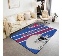 richhome Tappeto da salotto con calcio americano, 150 x 200 cm, per bambini, sport, giochi, decorazione, tappeto per bambini, ragazze, adolescenti, calcio, città, bufalo, tappetino per interni