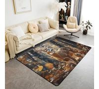 richhome Tappeto per bambini con motivo a caccia di cervi mimetici, 150 x 200 cm, decorazione per bambini, ragazze, adolescenti, stile occidentale, per interni