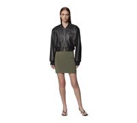 Richmond - Bomber in ecopelle nera con dettagli a costine - - Jackets - Donna - Nero - L
