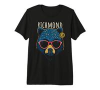 Richmond California USA Bear Indossa Occhiali da Sole Design Maglietta Premium