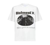 Richmond - Graphic Print T-Shirt - - Tops - Uomo - Bianco - M