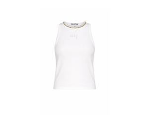 Richmond - Top Girocollo con Dettaglio Gioiello - - Tops - Donna - Bianco - M