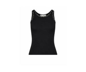 Richmond - Top senza Maniche con Scollo Decorativo - - Tops - Donna - Nero - M