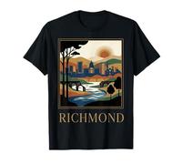 Richmond, Virginia, Orizzonte, Fiume, Tramonto Maglietta