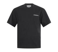 Richmond X - T-shirt nera Semio over con stampa logo sul petto e sul retro per u
