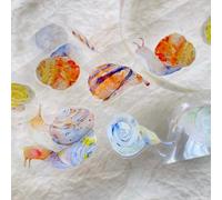 RICHTAPES NuNu Vol1 N04 Lumaca, nastro adesivo Washi in PET trasparente pre-tagliato, per forniture per album di ritagli, adesivi per album di ritagli, forniture per diario spazzatura