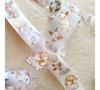 RICHTAPES Seahorse Forest Vol6 A34 Cute Rabbit Ji, Pre-Cut Washi/PET Tape Stickers,Design originale, per scrapbook Supplies ,Scrapbook Tape Stickers,Junk Journal Supplies (MMatte Pet)