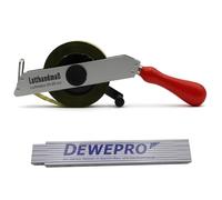 Richter - Metro a nastro per soffitti e carpentiere - Dimensioni stecca 27 - 35 cm - Metro a nastro "calcolante" per una superficie sicura con metro pieghevole DEWEPRO 2 m