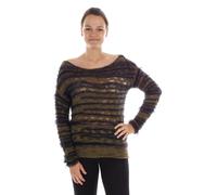 Richundroyal Maglione Parte Superiore Braun Girocollo Riscaldamento Alla Moda