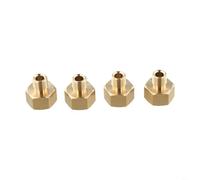 RichVibe Confezione da 4 adattatori per bombole di gas in ottone, da 1/2 "RH a 1/4" LH convertitore di filettatura per stufe da campeggio, connettore per cilindro portatile, per picnic e barbecue