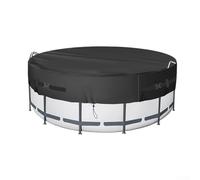 RichVibe Copertura per piscina in tessuto Oxford 210D per piscine da 2,3 m, facile installazione con corde, blocca detriti e raggi UV per una manutenzione efficace (3 m)