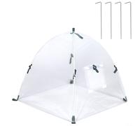 RichVibe Copertura protettiva portatile per piante, da giardino, serra, trasparente, con paletti, 60 x 60 x 60 cm, protezione per piante da esterno (C)