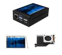RichVibe Display touchscreen da 3,5 pollici per Raspberry Pi 3/4/5, 480 x 320 60 fps, con custodia in metallo, raffreddamento attivo e penna touch per prestazioni visive fluide nei progetti