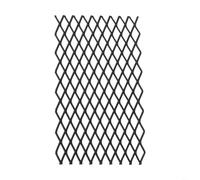RichVibe Grata per fuoco in acciaio resistente, con fermo per brace, per legna e carbone, per camini interni, colore nero (19,1 x 30 cm)