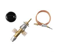 RichVibe Kit di controllo del gas per GPL Firepit Valvola propano con set albero adatto per stufe e griglie a bassa pressione, per termocoppia e manopola